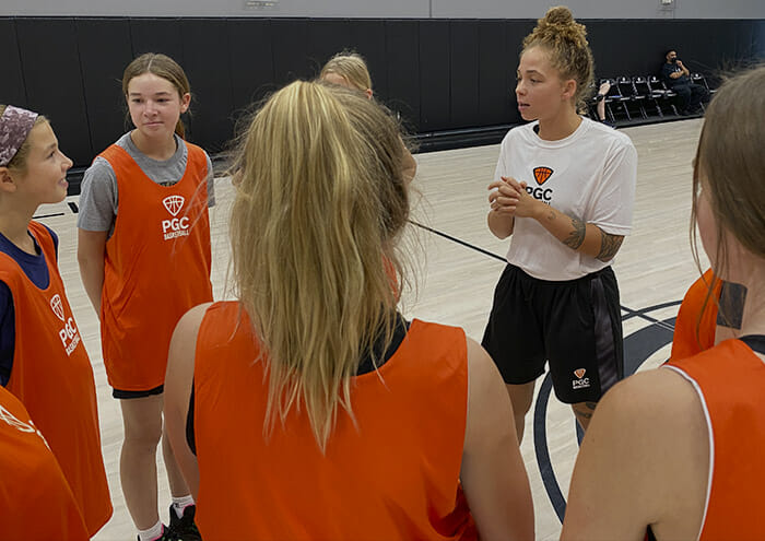 PGC Coach with Female Players