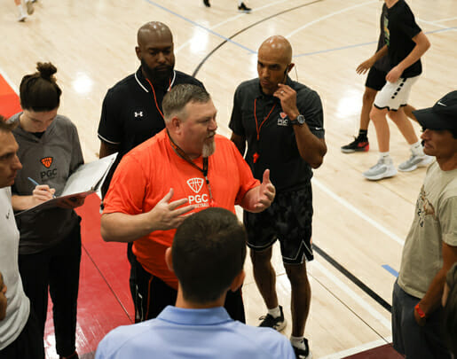 Observing Coaches at Basketball Camp